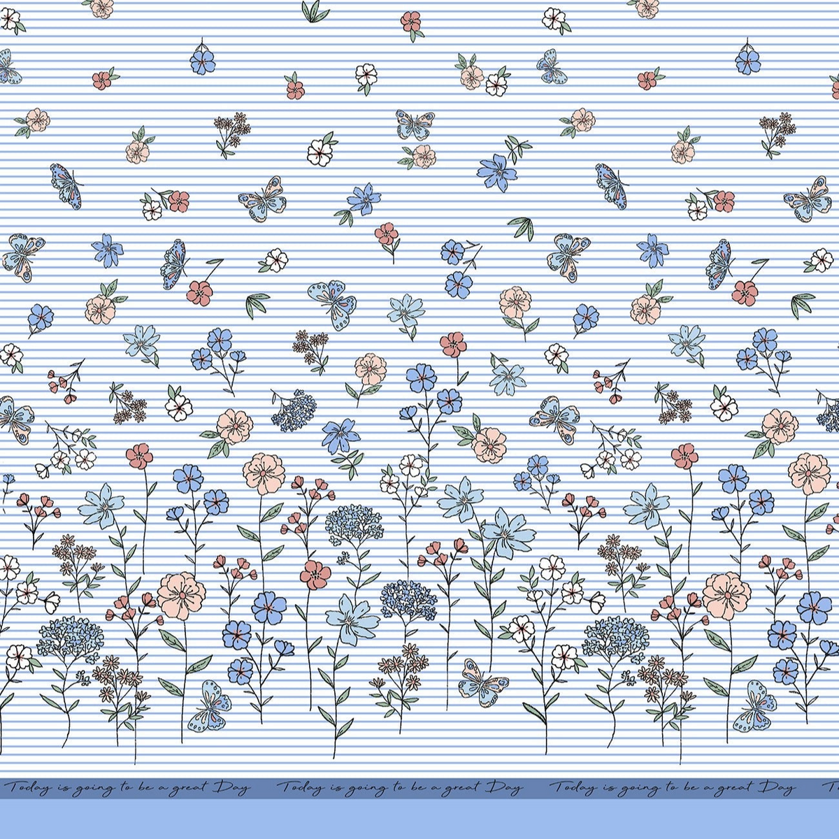 Petite Garden Field of Flowers Double Border by Michael Miller CX10012 ...