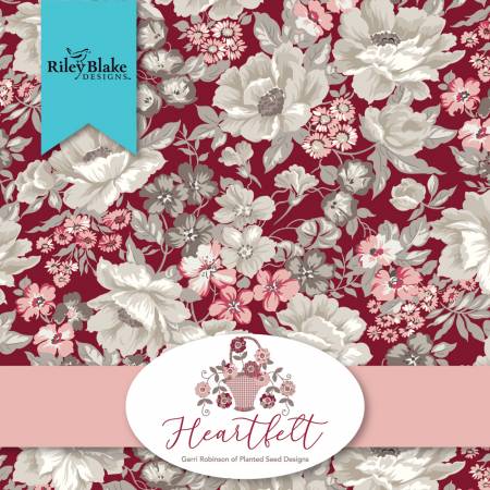 Heartfelt Layer Cake Precut Bundle 10 Inch Squares by Gerri Robinson for Riley Blake Designs 10-13490-42