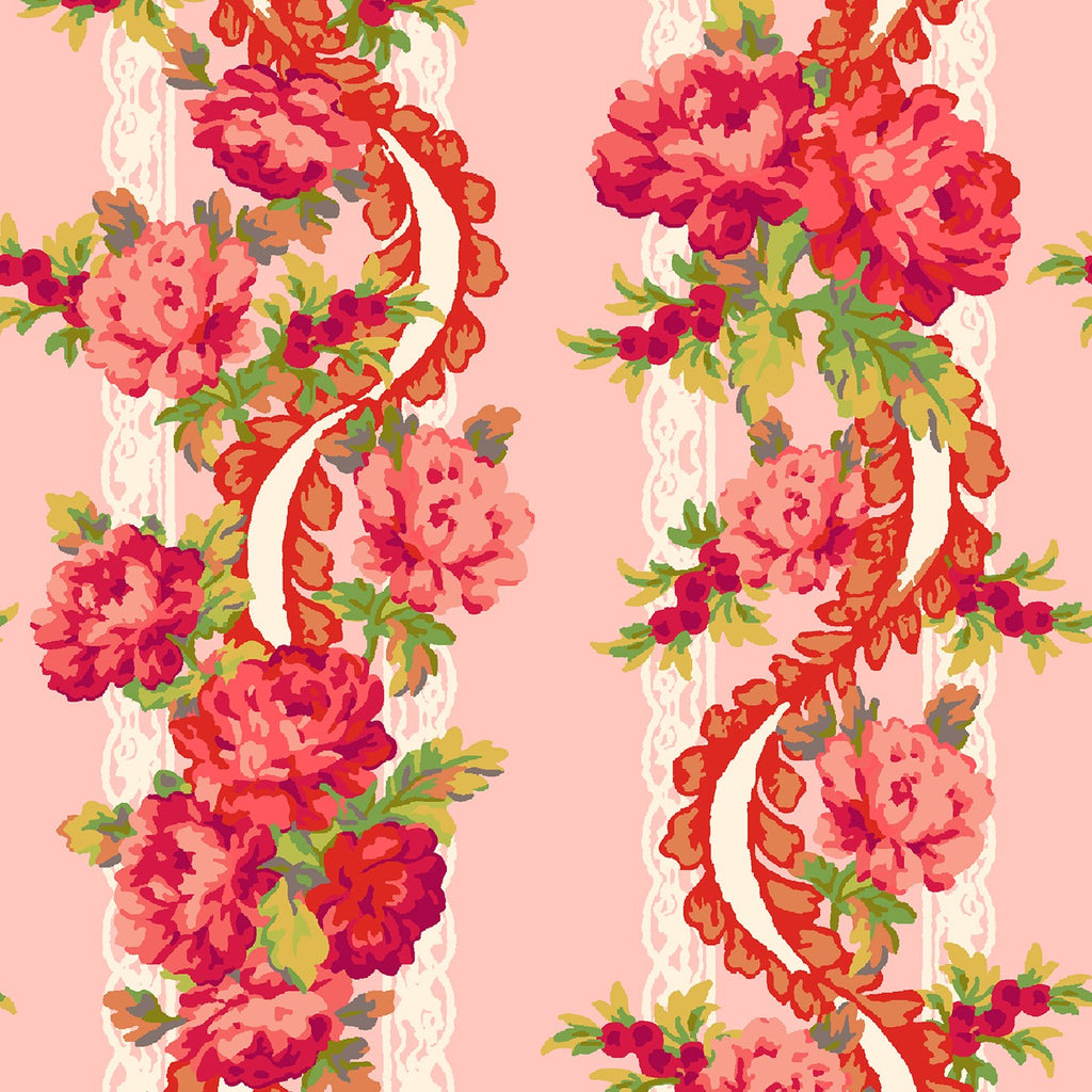 Sweet Beginnings Pink Floral Stripe by Jera Brandvig for Maywood Studio 10011M-P