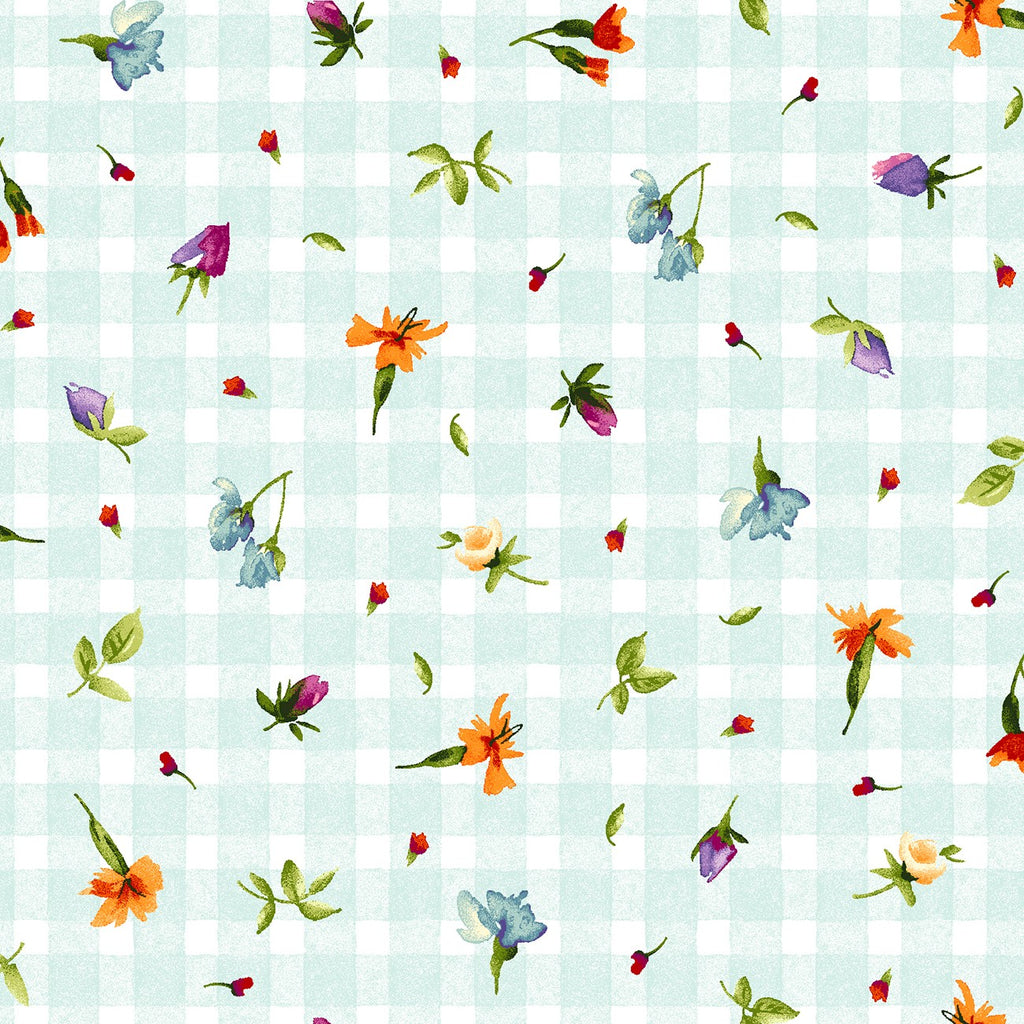 Bloom On Aqua Ditsy Floral from Maywood Studio 10076M-Q
