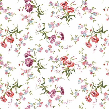 Adelaide White Morning Glory by Marti Michell for Maywood Studio 10284M-W