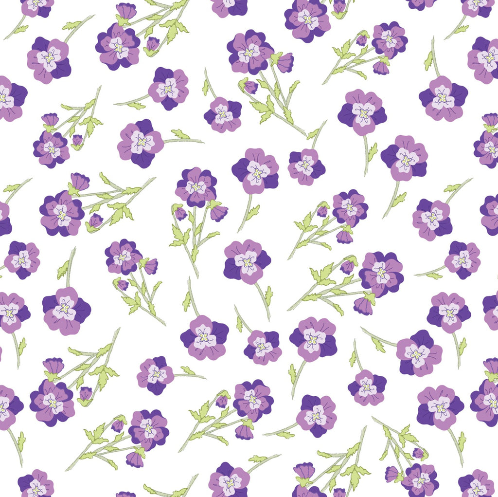 Josephine's Floral Purple from David Textiles 117111RH2