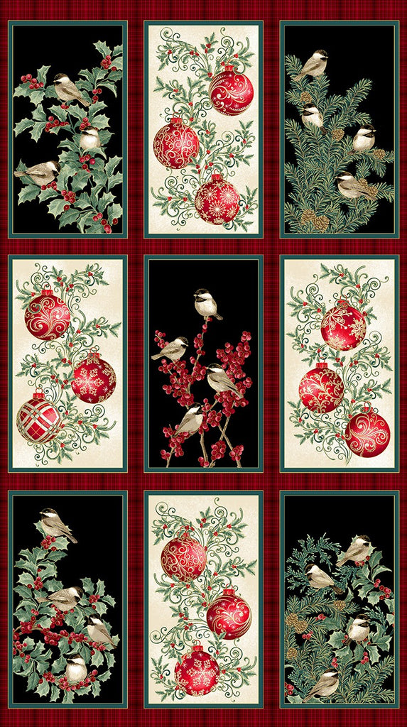 Winter Elegance Ornamental Panel w/Metallic by Jackie Robinson for Benartex