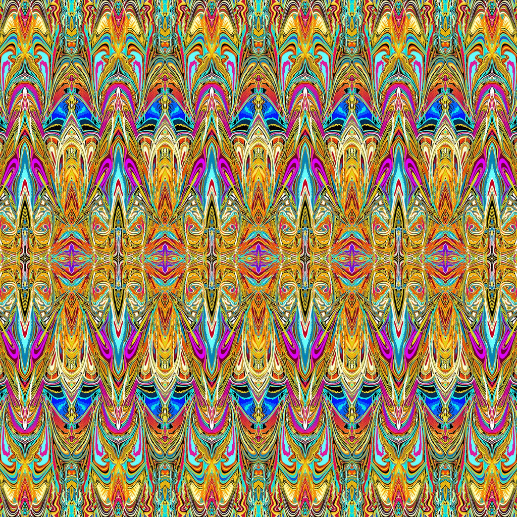 Duets Lava Multi by Paula Nadelstern for Benartex 