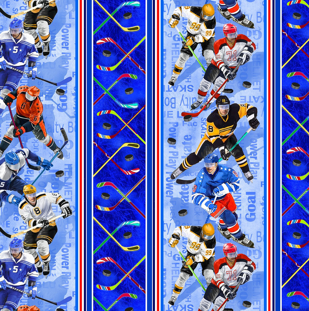 Hat Trick Stripe Blue by KANVAS for Benartex 12772B-55