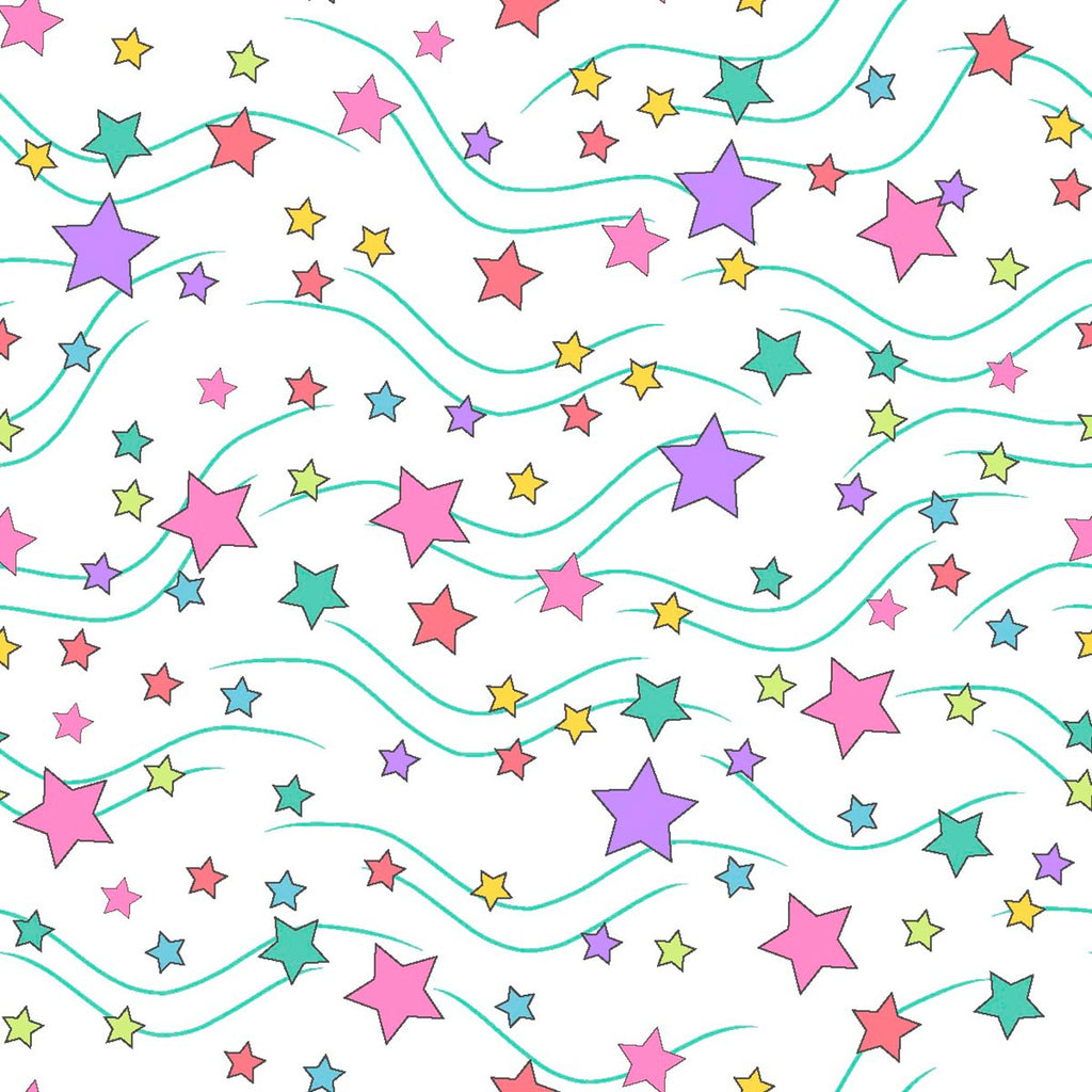 Comfy Flannel White Stars by A.E. Nathan 