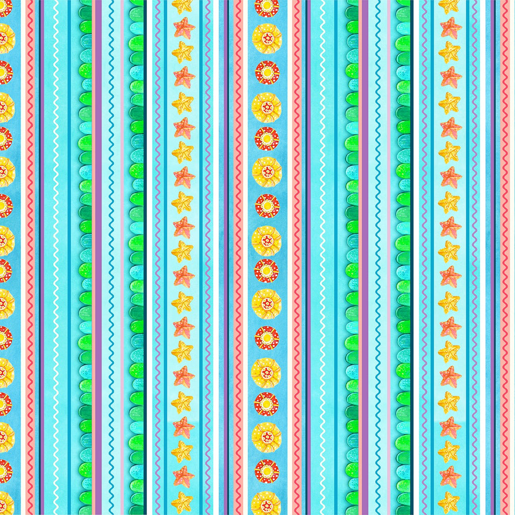 Little Mermaids Blue Stripe from Elizabeth Studios 17005E-BLU