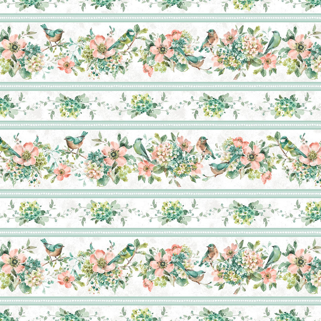Mint Crush Repeating Stripe by Lisa Audit for Wilmington Prints 17763-473