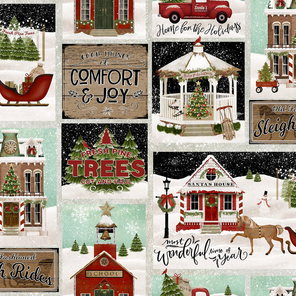 Home for the Holidays Patchwork by Beth Albert for 3 Wishes 18106-MLT