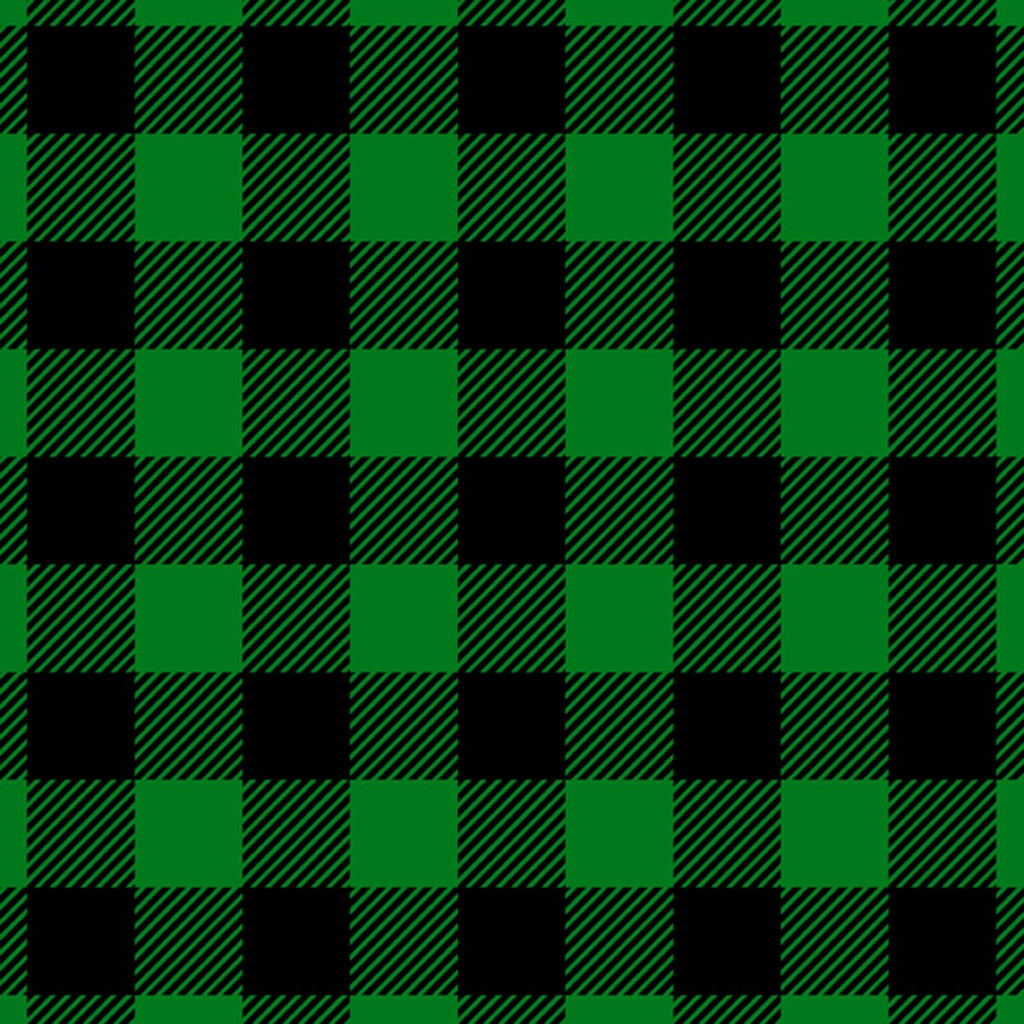 Hunter Green Black Buffalo Plaid Flannel by David Textiles 2338138FCW3