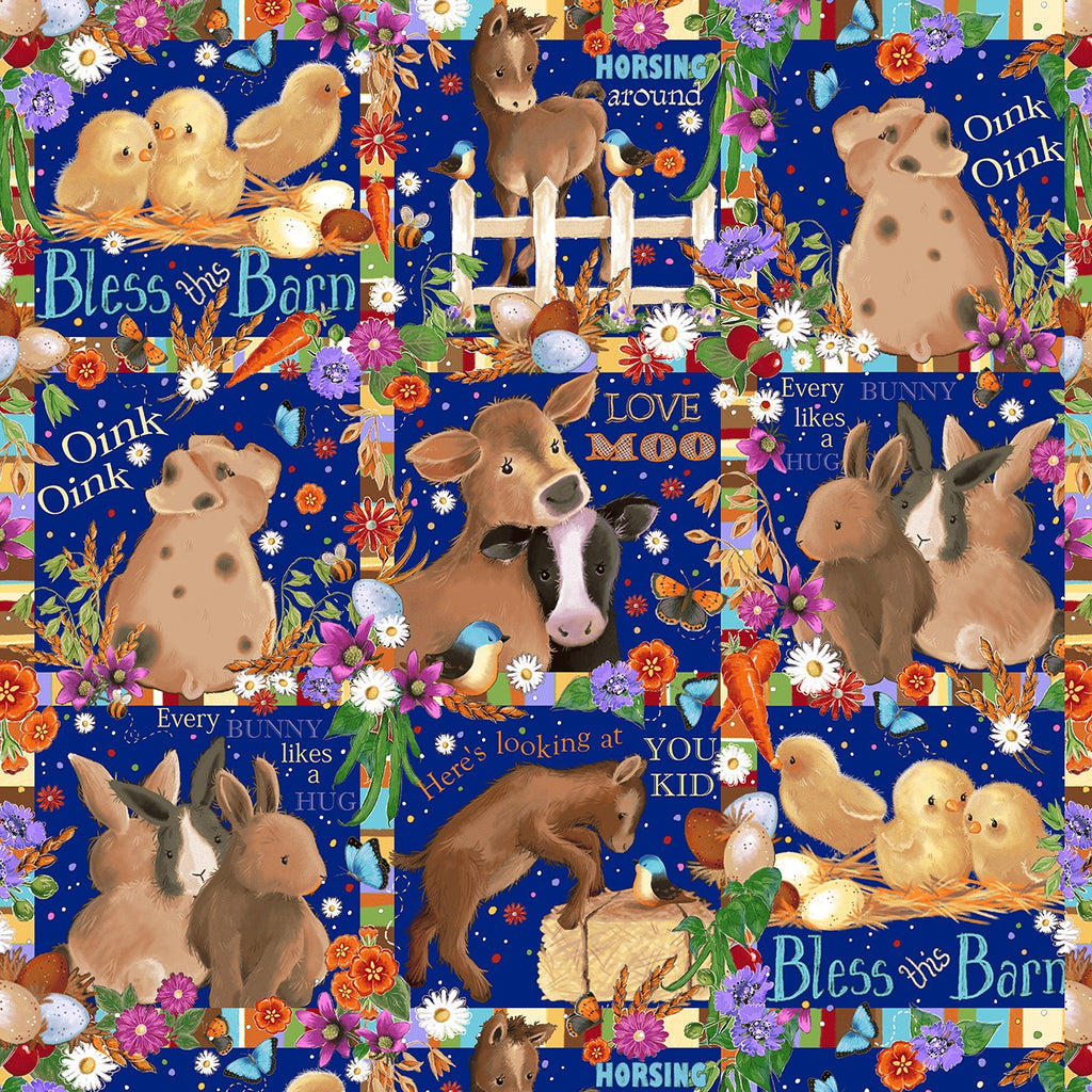 Happy Valley Farm Blocks Patchwork by Bella Coca Studio for Henry Glass 2752-77
