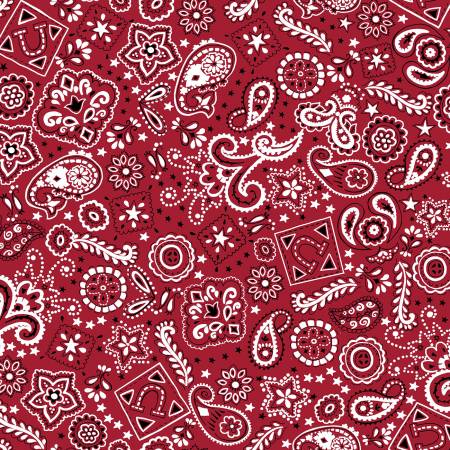 Flannel Prints Bandana Red by Oasis Fabrics 446402