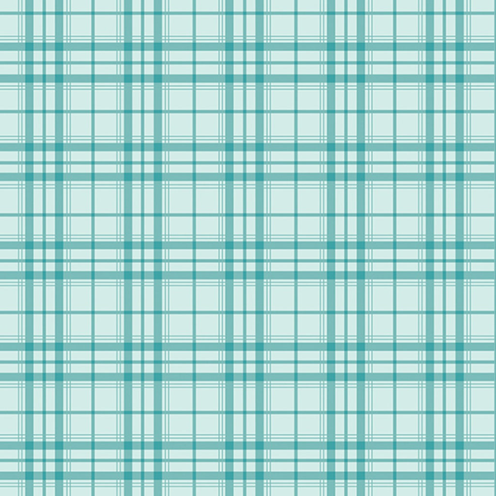 Home Grown Aqua Plaid by Nancy Halvorson for Benartex