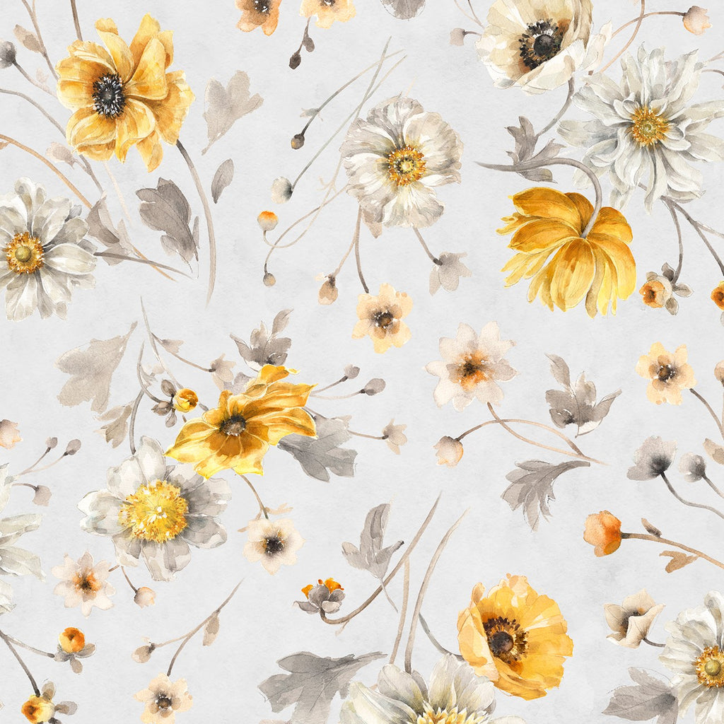Fields of Gold Large Floral Allover by Lisa Audit for Wilmington Prints