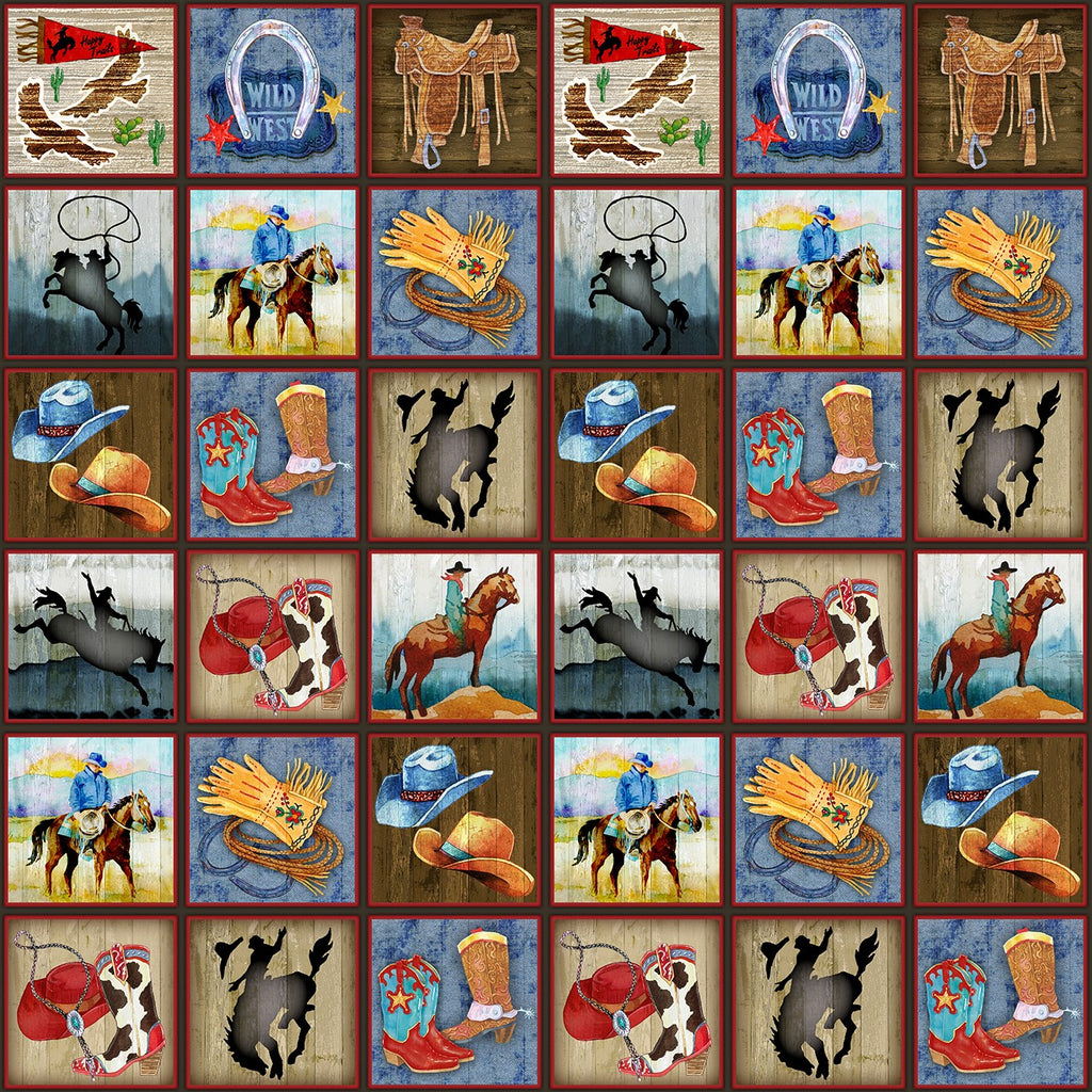 Sunset Rodeo Small Rodeo Blocks by Andrea Tachiera for Henry Glass 9147-33