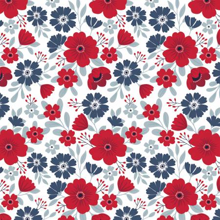 American Beauty Main White by Dani Mogstad for Riley Blake Designs C14440R-WHITE