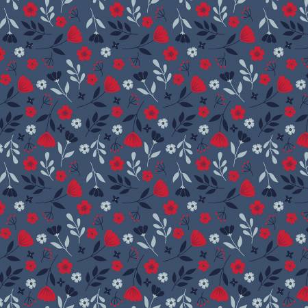 American Beauty Floral Navy by Dani Mogstad for Riley Blake Designs C14441R-NAVY