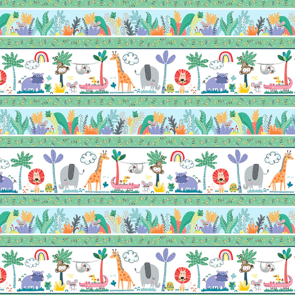 Into the Jungle Stripe from Michael Miller