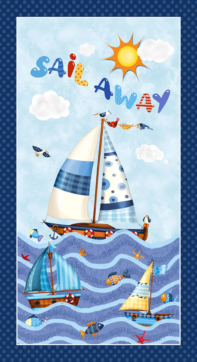 Sail Away Panel by Mina Shin for Michael Miller DCX12518-MULT ...
