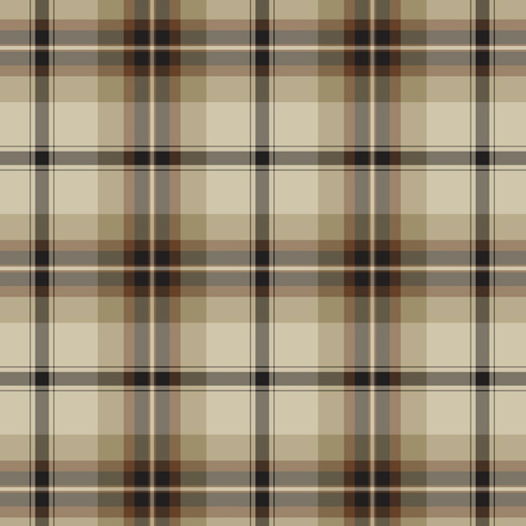 Trent Plaid Flannel Cream/Brown for David Textiles DX-0102-0F