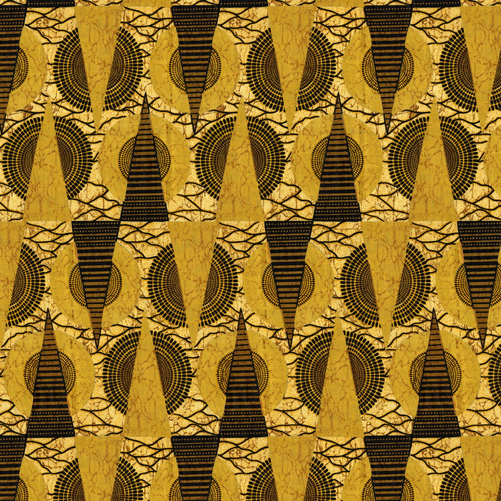 Ethnic Elements 2 Gold/Brown from David Textiles