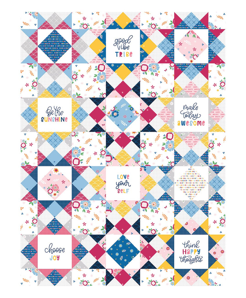 Pure Delight Cheater Quilt Panel by Melanie Collette for Riley Blake Designs P10098R-PANE