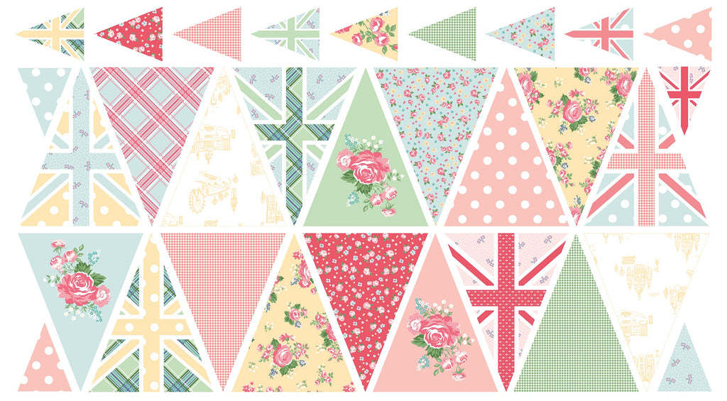 Notting Hill Bunting Panel Pink by Amy Smart for Riley Blake Designs P10208R-PINK