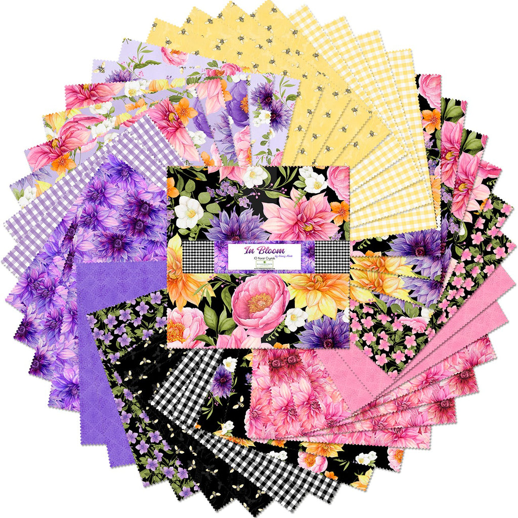 In Bloom Layer Cake Precut 10-inch Squares by Nancy Mink for Wilmington Prints