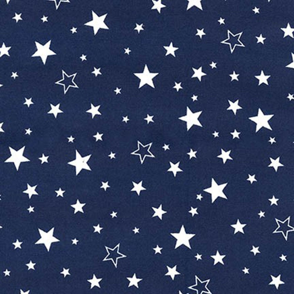 Cozy Cotton Flannel Navy Stars from Robert Kaufman SRKF155939