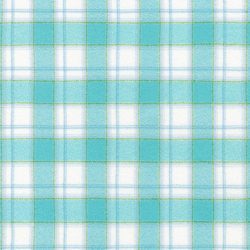 Mammoth Junior Flannel Plaid Aqua from Robert Kaufman SRKF1984170