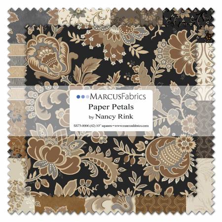 Paper Petals Layer Cake Precut 10-inch Squares by Nancy Rink for Marcus Fabrics SS73-0006