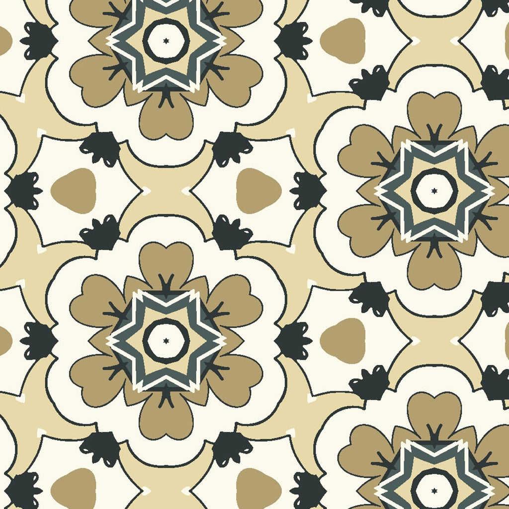 Modern Farmhouse Dark Butter Daisies by Barbara Cherniwchan from Clothworks Y3170-60